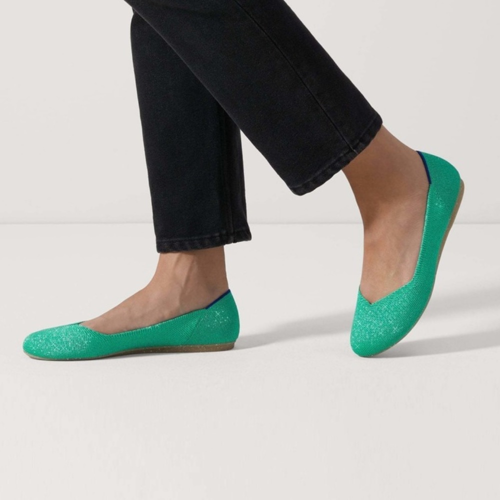 Rothy’s Mojito metallic flat size 8